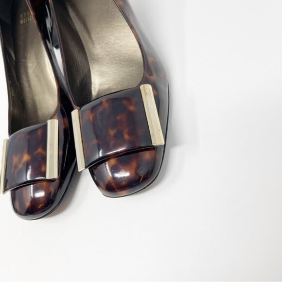 Stuart Weitzman Tortoiseshell Patent Leather Heels 6.5 - Picture 2 of 7